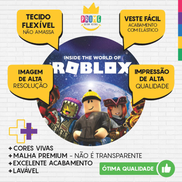 Painel Redondo 3D Roblox Tecido Sublimado - Image 3