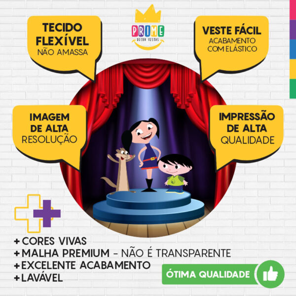Painel Redondo 3D Show da Luna Tecido Sublimado - Image 3