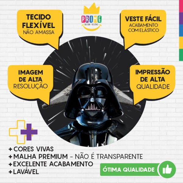 Painel Redondo 3D Star Wars Tecido Sublimado - Image 3