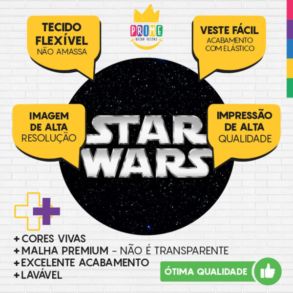 Painel Redondo 3D Star Wars Tecido Sublimado - Image 3