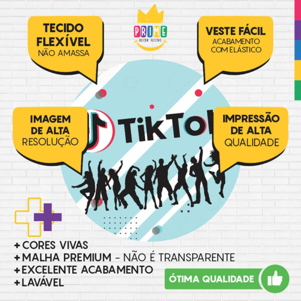 Painel Redondo 3D Tik Tok Tecido Sublimado - Image 3