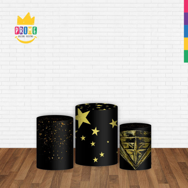 Trio Capa Cilindro Mulher Maravilha 3d Em Tecido Com Elástico - Image 2