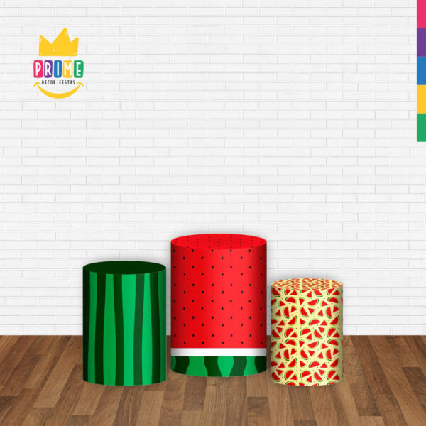 Trio Capa Cilindro Magali 3d Em Tecido Com Elástico - Image 2
