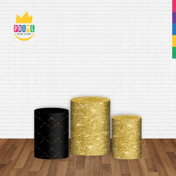 Trio Capa Cilindro De Repente 3d Em Tecido Com Elástico - Image 2