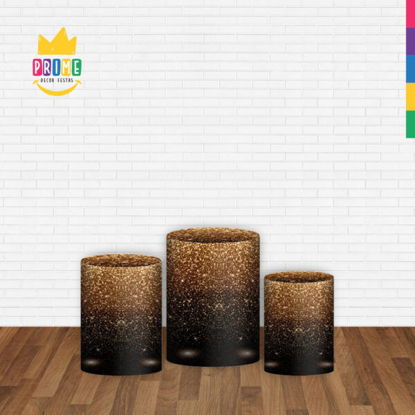 Trio Capa Cilindro De Repente 3d Em Tecido Com Elástico - Image 2