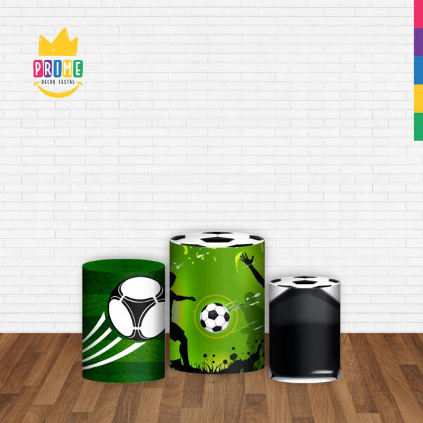 Trio Capa Cilindro Futebol Bola 3d Em Tecido Com Elástico - Image 2