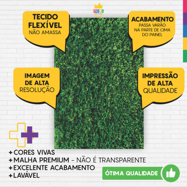 Painel de Festa Retangular 3D Folhagem Escura Casadinho 1,50m x 2,20 - Image 3