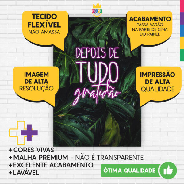 Painel de Festa Retangular 3D Folhagem Casadinho 1,50m x 2,20 - Image 3
