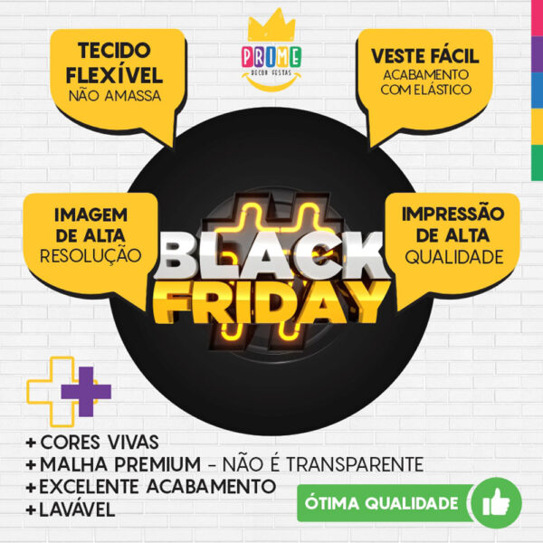 Painel Redondo 3D Black Friday Tecido Sublimado - Image 3