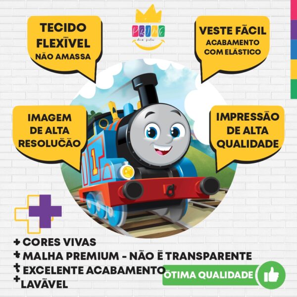 Painel Redondo 3D Thomas And Friends Tecido Sublimado - Image 3
