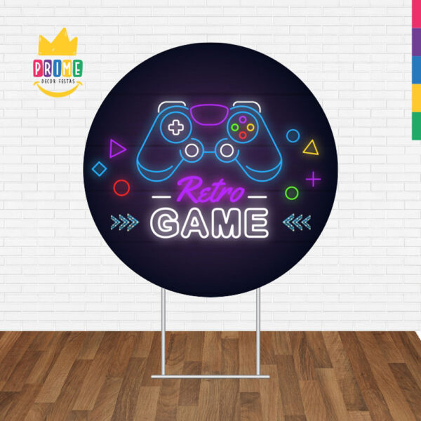 Painel Redondo 3D Game Tecido Sublimado - Image 2