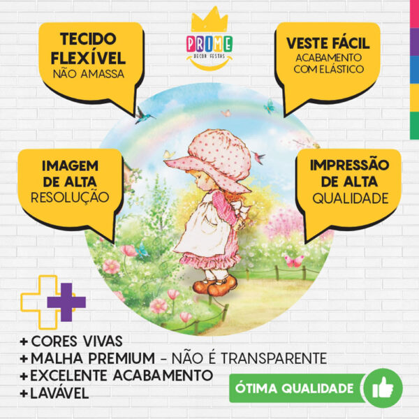 Painel Redondo 3D Jardim Tecido Sublimado - Image 3