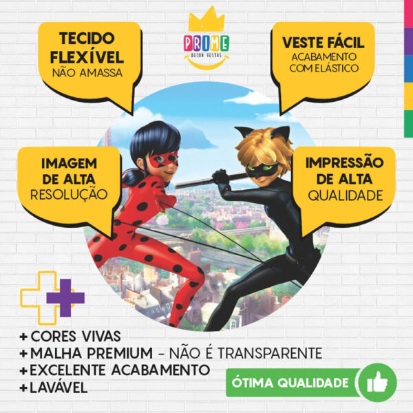 Painel Redondo 3D Lady Bug Tecido Sublimado - Image 3
