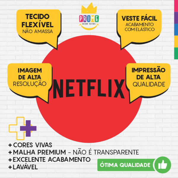 Painel Redondo 3D Netflix Tecido Sublimado - Image 3