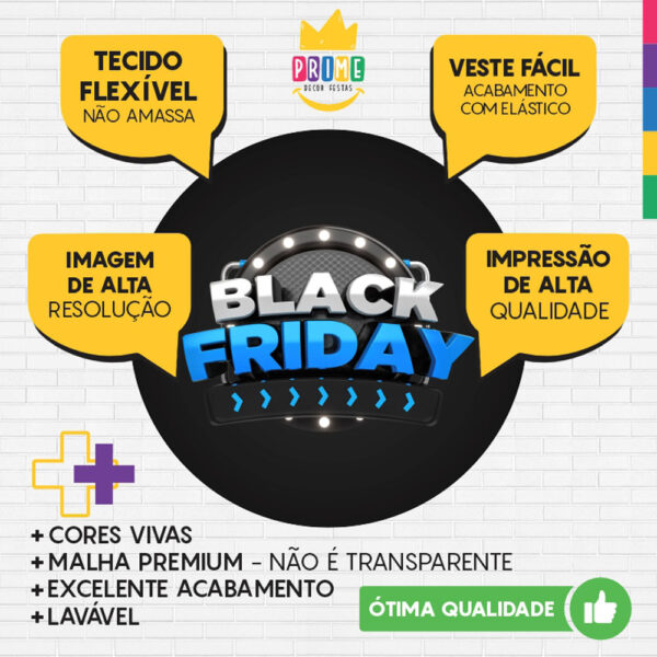 Painel Redondo 3D Black Friday Tecido Sublimado - Image 3