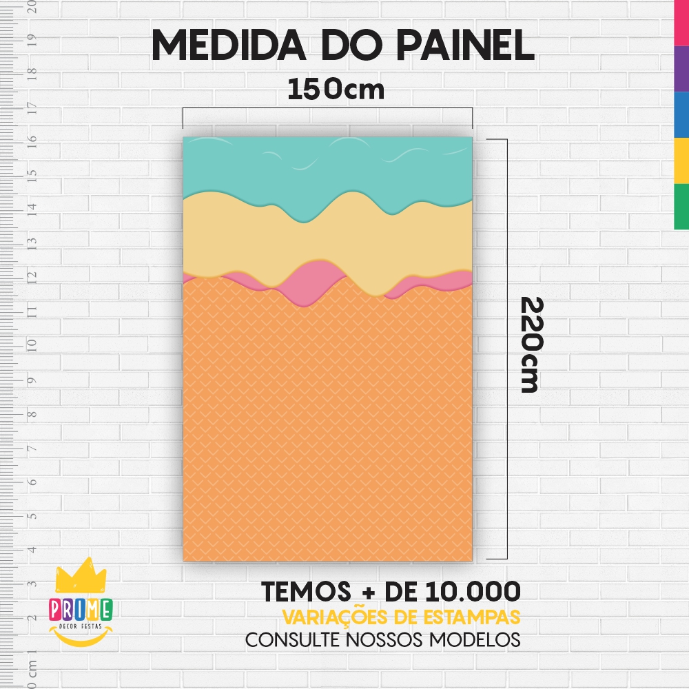 Painel de Festa Retangular 3D Doces Casadinho 1,50m x 2,20m - Imagem 4