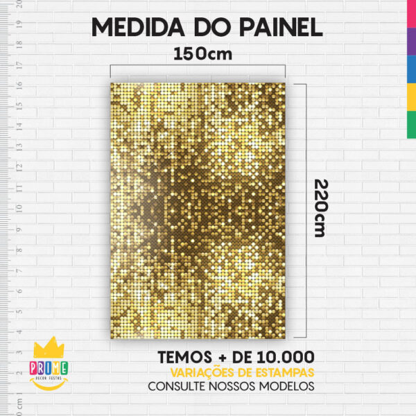 Painel de Festa Retangular 3D Euphoria Paetê Casadinho 1,50m x 2,20m - Image 5