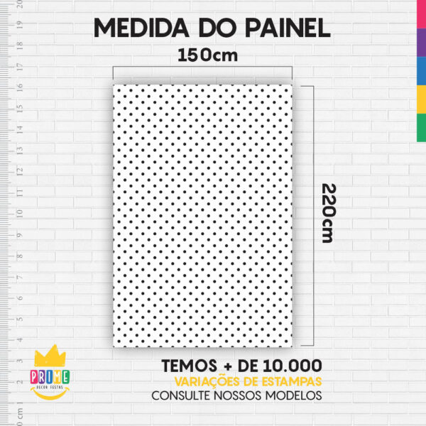 Painel de Festa Retangular 3D Poá Casadinho 1,50m x 2,20m - Image 4