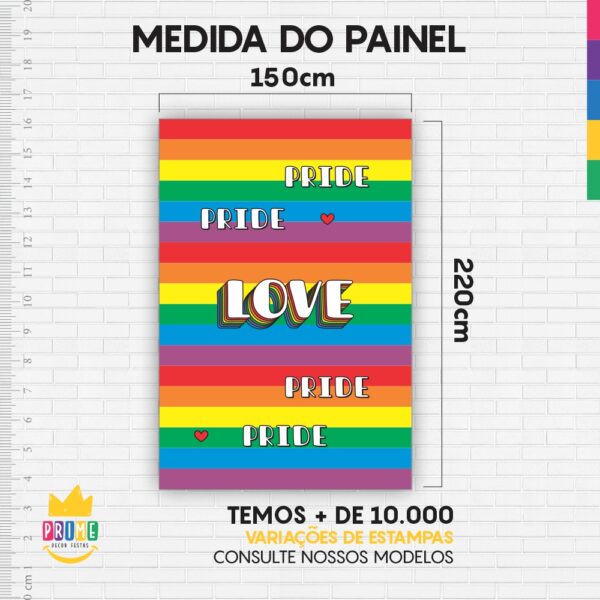 Painel de Festa Retangular 3D Lgbt Casadinho 1,50m x 2,20m - Image 4