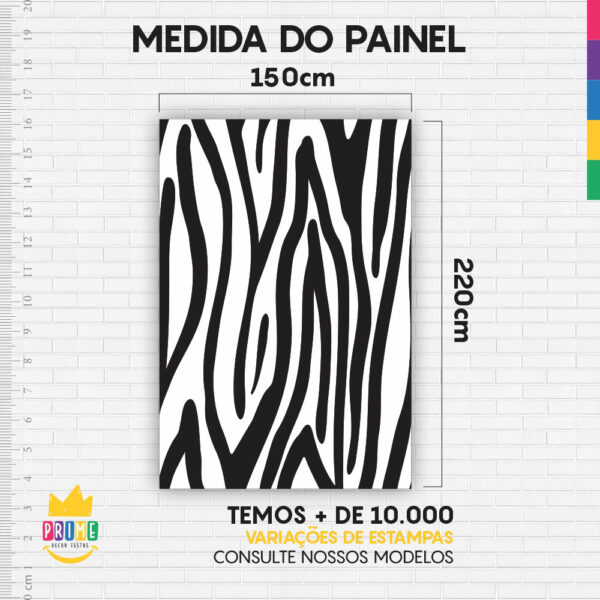 Painel de Festa Retangular 3D Animal Print Casadinho 1,50m x 2,20m - Image 4