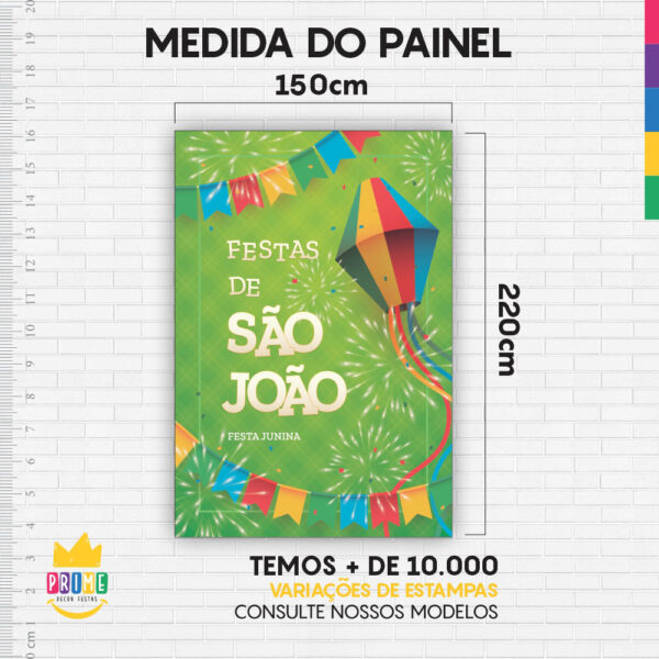 Painel de Festa Retangular 3D Festa de São João Casadinho 1,50m x 2,20m - Image 4