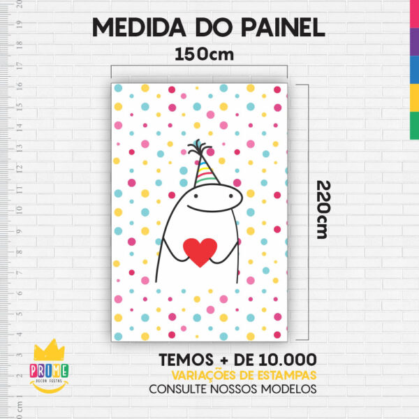 Painel de Festa Retangular 3D Flock Casadinho 1,50m x 2,20m - Image 4