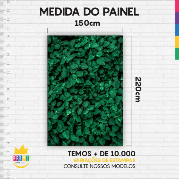 Painel de Festa Retangular 3D Muro Inglês Verde Escuro Casadinho 1,50m x 2,20m - Image 4