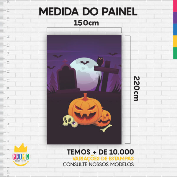 Painel de Festa Retangular 3D Hallloween Casadinho 1,50m x 2,20 - Image 4