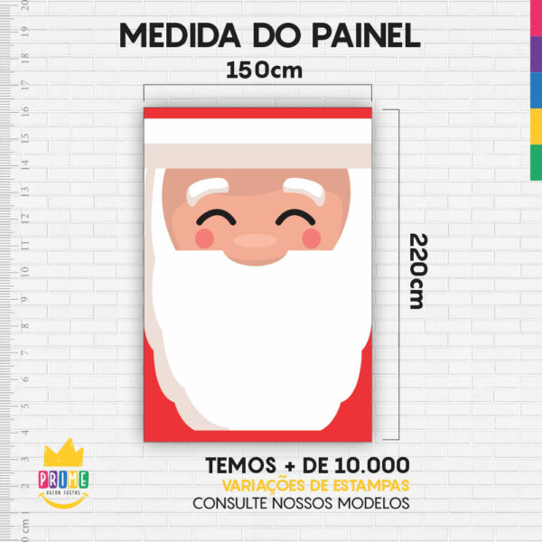 Painel de Festa Retangular 3D Natal Casadinho 1,50m x 2,20 - Image 4