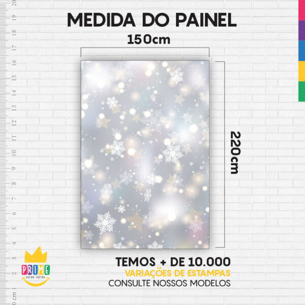 Painel de Festa Retangular 3D Natal Casadinho 1,50m x 2,20 - Image 4
