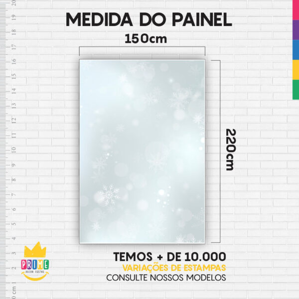 Painel de Festa Retangular 3D Natal Casadinho 1,50m x 2,20 - Image 4