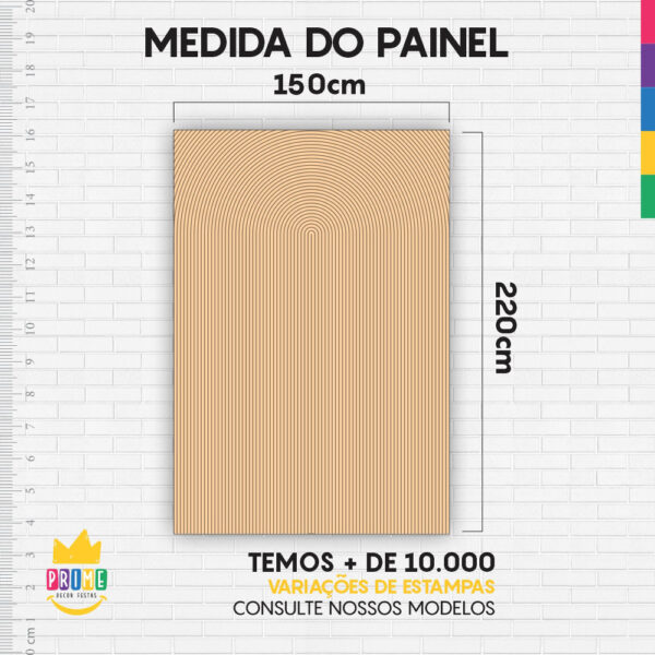 Painel de Festa Retangular 3D Ripado Marfim Casadinho 1,50m x 2,20 - Image 4