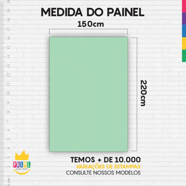Painel de Festa Retangular 3D Ripado Verde Casadinho 1,50m x 2,20 - Image 4