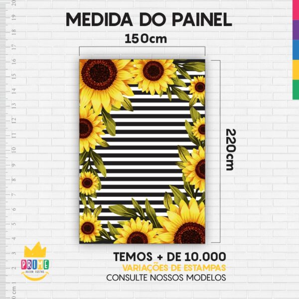 Painel de Festa Retangular 3D Girassol Casadinho 1,50m x 2,20m - Image 4
