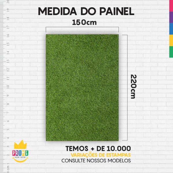 Painel de Festa Retangular 3D Gramado Futebol  Casadinho 1,50m x 2,20m - Image 4