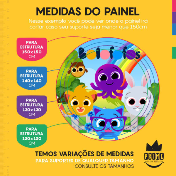 Painel Redondo 3D Bolofofos Sublimado OUTLET - Image 4