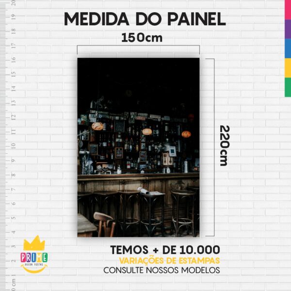 Painel de Festa Retangular 3D Boteco Bar Casadinho 1,50m x 2,20m - Image 3