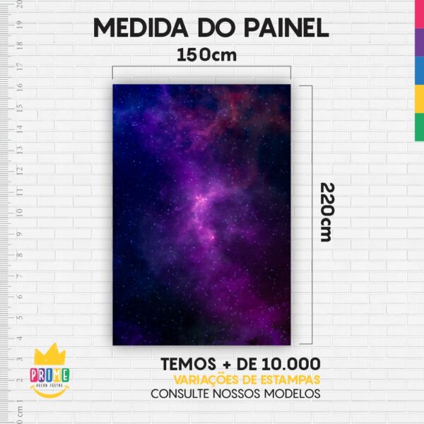 Painel de Festa Retangular 3D Galáxia Casadinho 1,50m x 2,20m - Image 3