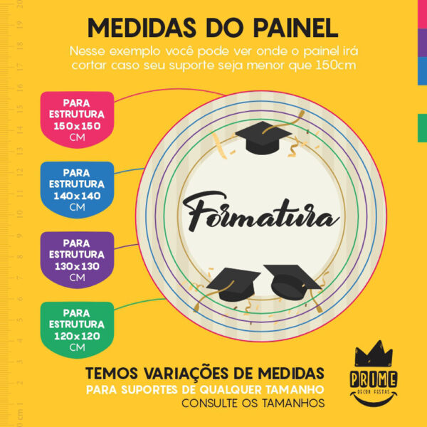 Painel Redondo 3D Formatura Tecido Sublimado - Image 4