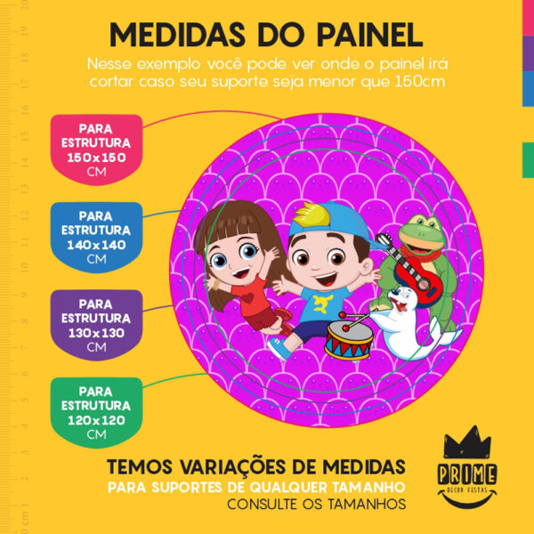 Painel Redondo 3D Lucas Netto Tecido Sublimado - Image 4