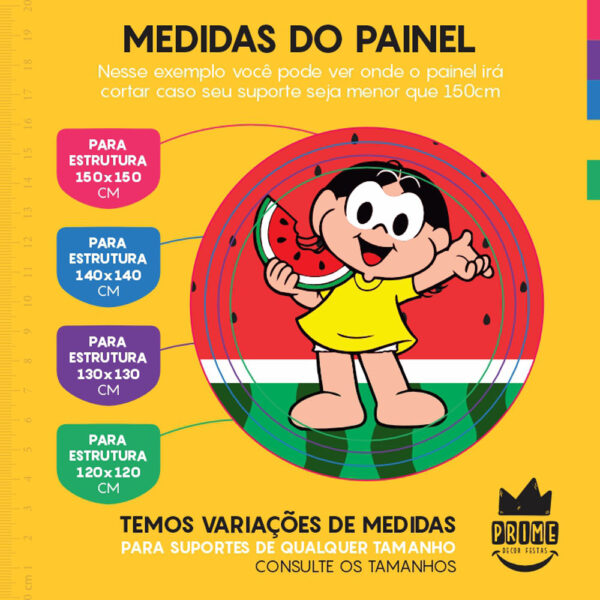 Painel Redondo 3D Magali Tecido Sublimado - Image 4
