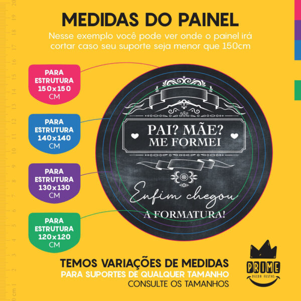 Trio Capa Cilindro + Painel Redondo 3D Formatura 1,50m Veste Fácil - Image 4
