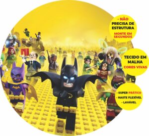 Painel Redondo 3D Batman Abre Fácil Tecido