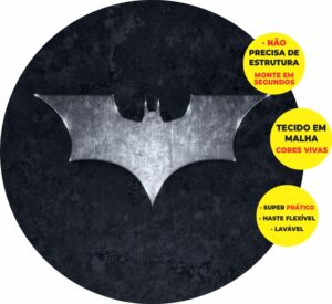 Painel Redondo 3D Batman Abre Fácil Tecido