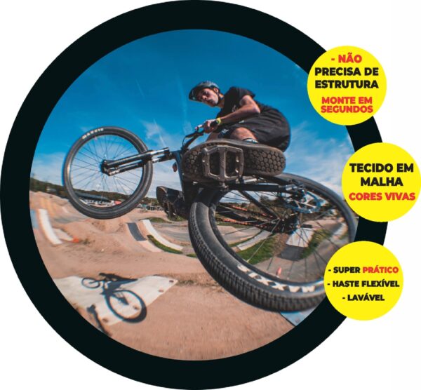 Painel Redondo 3D Bike Abre Fácil Tecido