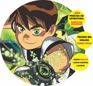 Painel Redondo 3D Ben 10 Abre Fácil Tecido