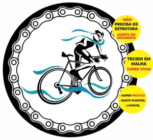Painel Redondo 3D Bike Abre Fácil Tecido