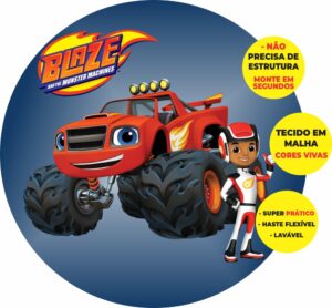 Painel Redondo 3D Blaze Abre Fácil Tecido