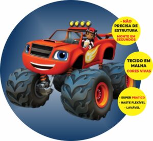 Painel Redondo 3D Blaze Abre Fácil Tecido