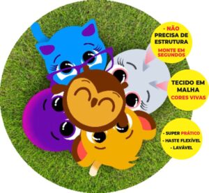 Painel Redondo 3D Bolo Fofo Abre Fácil Tecido